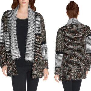 Desigual Garraga Chunky Knit Metallic Cardigan Sweater Women's Small
